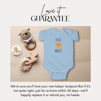 Funny Infant Fine Jersey Bodysuit with 'Little Nugget' Design Infant Gift Cute Baby Shower Outfit Newborn Clothes Baby Birthday Celebration