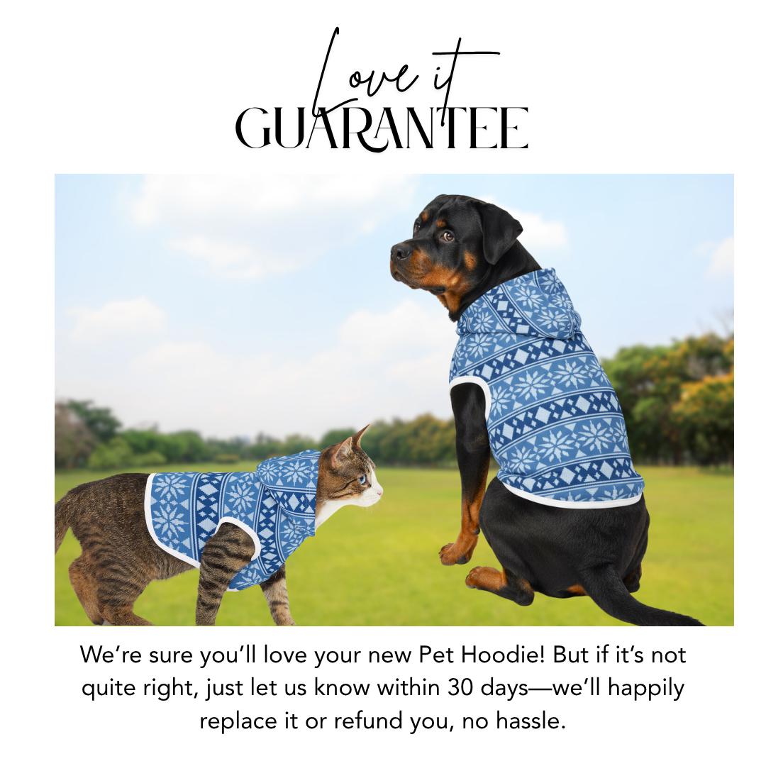 Winter Christmas Snowflake Pet Hoodie for Dogs and Cats Cozy Soft Polyester Hoodie Pet Sweater Outfit Cold-Weather Hoodie Gift for Pets