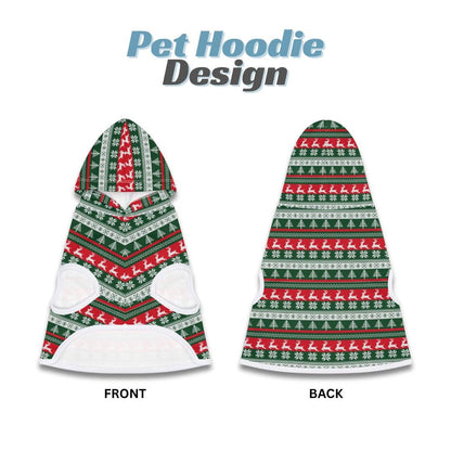 Cozy Christmas Pet Hoodie Ugly Christmas Dog and Cat Sweater Hoodie Soft Polyester Holiday Pet Outfit Festive Pet Apparel for Winter Holiday