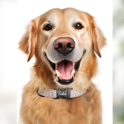 Valentines Day Dog Collar  Personalized Love-Themed Pup Collar Custom Metal Buckle (OG-386)