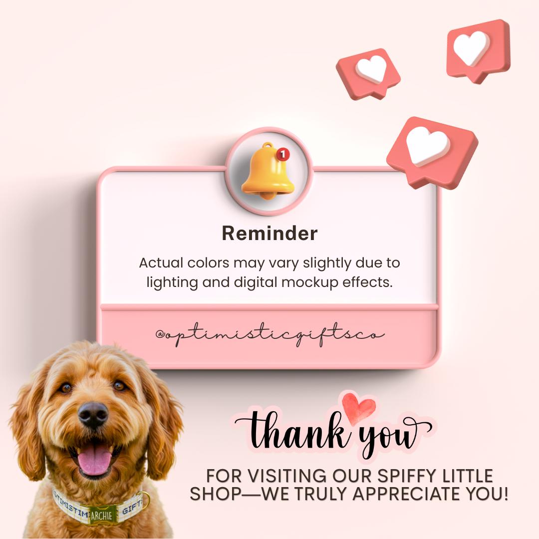 Valentine's Day Blush Hearts Personalized Dog Collar (OG-391)