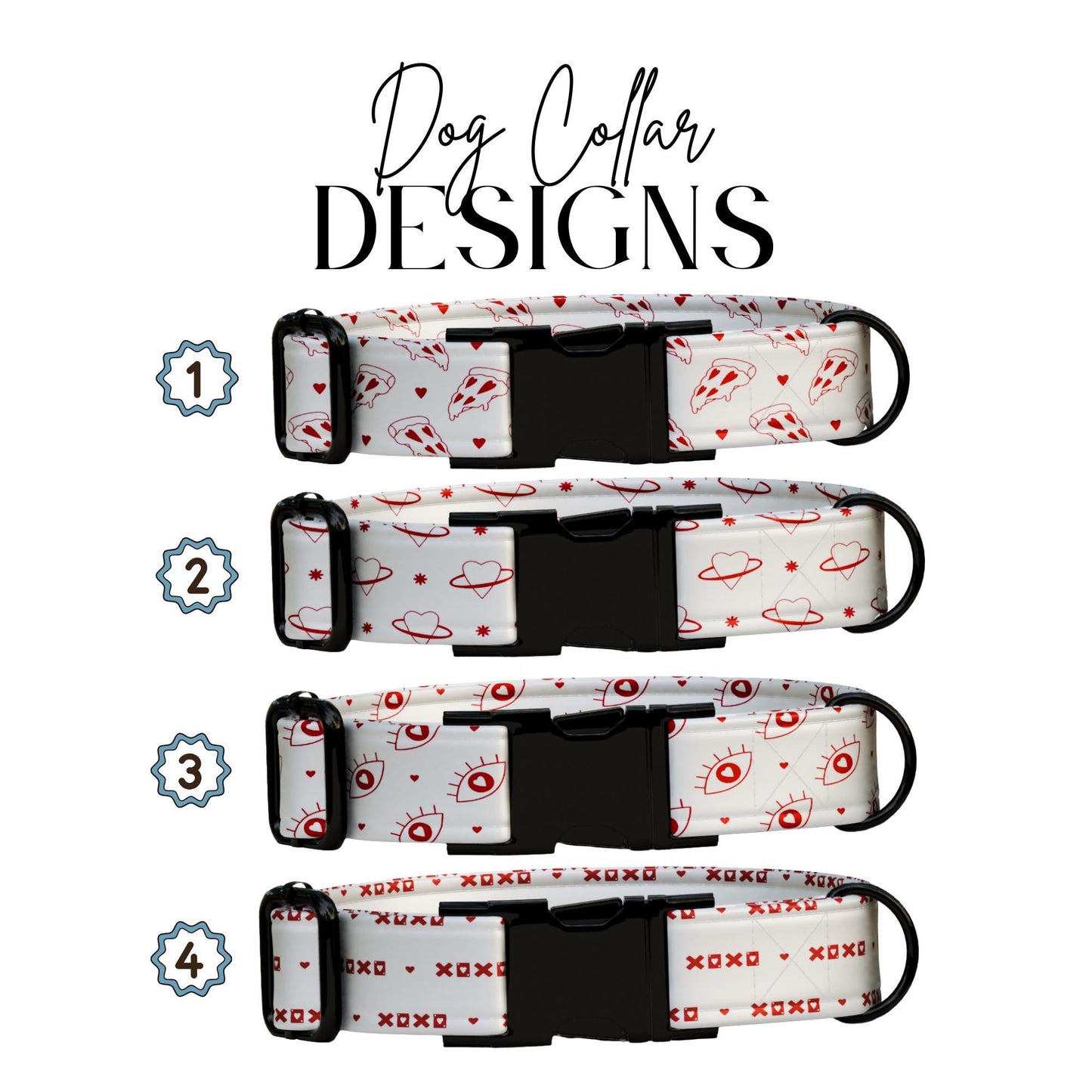 Love at First Woof Custom Valentines Dog Collar  Made with Love and Treats! (OG-408)