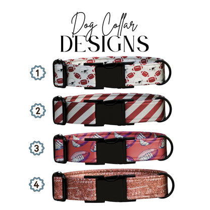 Game Day Ready Dog Collar Personalized Football-Inspired Collar Custom Name Dog Collar Sports Fan Pup Accessory (OG-440)