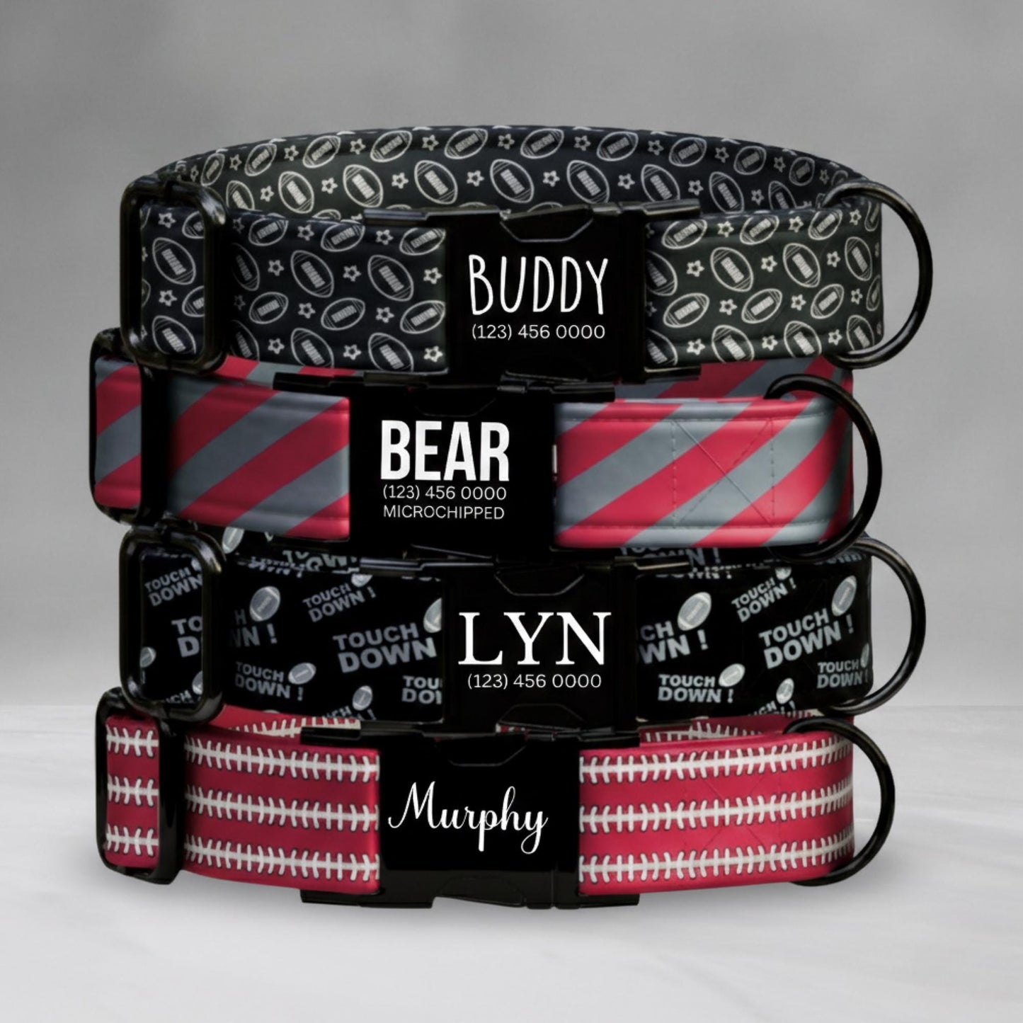 Game Day MVP Personalized Dog Collar  Touchdown-Ready Style for Your All-Star Pup! Football Dog Tag (OG-445)