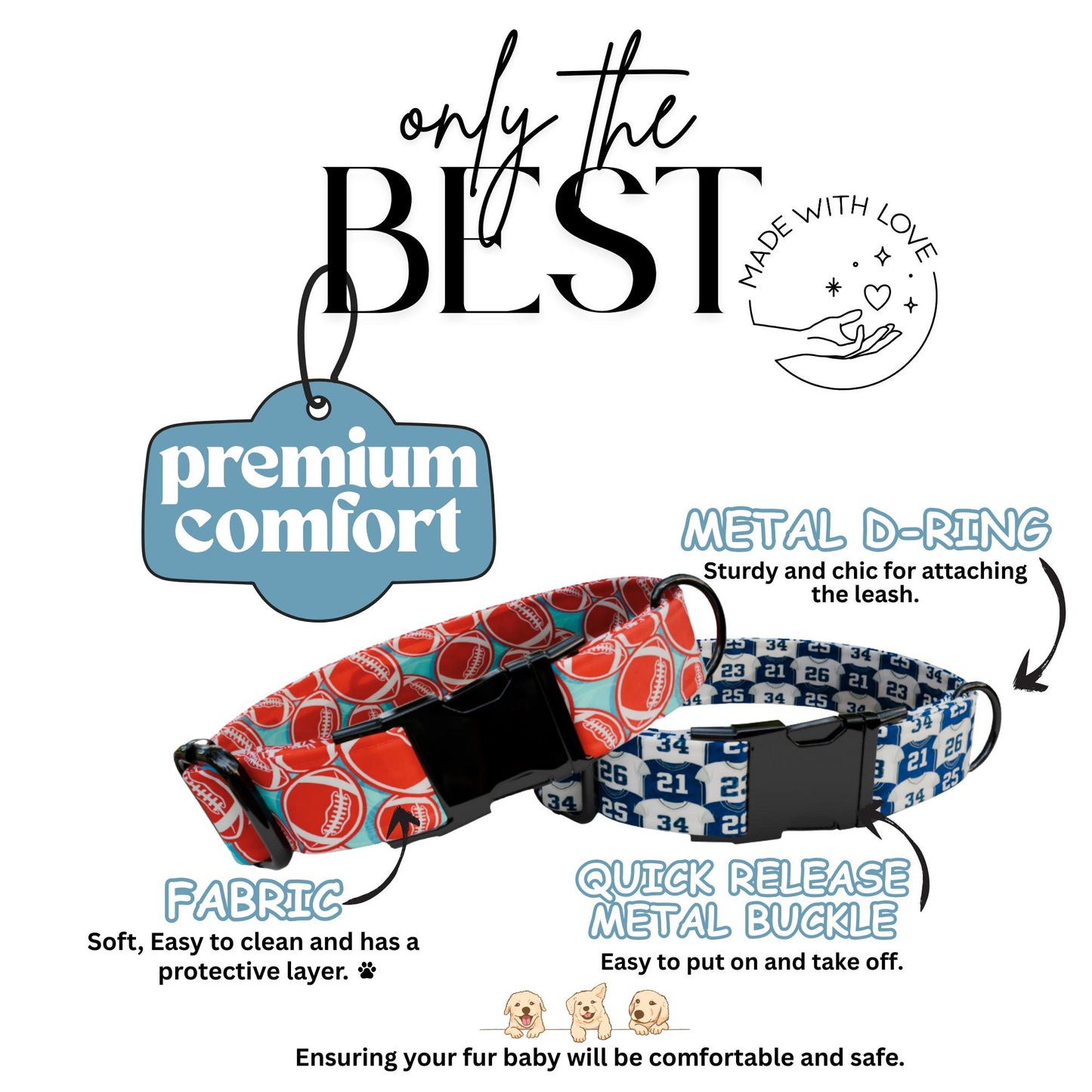 Hotty Toddy Pup Collar Game Day Ready Personalized Dog Collar Football Season Design (OG-442)