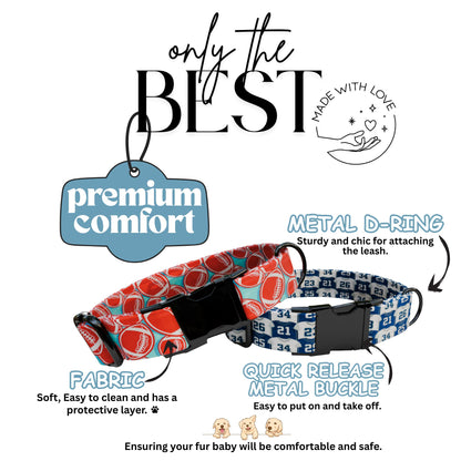 Hotty Toddy Pup Collar Game Day Ready Personalized Dog Collar Football Season Design (OG-442)