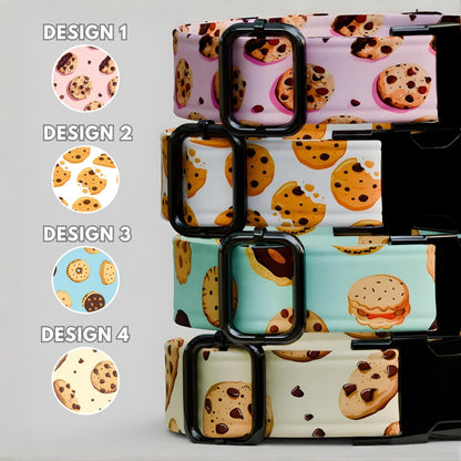 Personalized Cookie Dog Collar with Leash: Handmade Adjustable Fit Foodie Pup Dog Gift (OG-446)