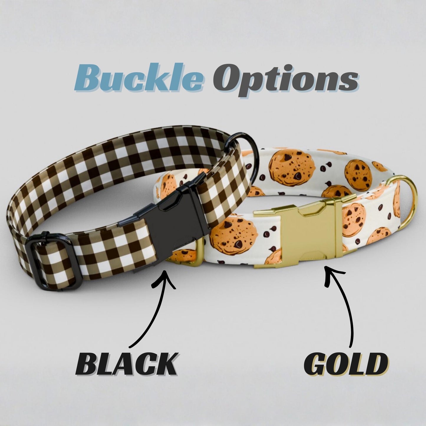 Cookie Dog Collar with Leash: Custom Handmade Adjustable Fit Foodie Pup Dog Gift (OG-448)