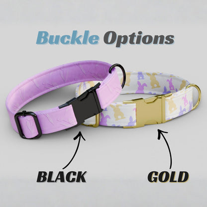 Easter Bunny Personalized Dog Collar Custom Name and Number Pastel Spring Collar Floral Printy (OG-463)