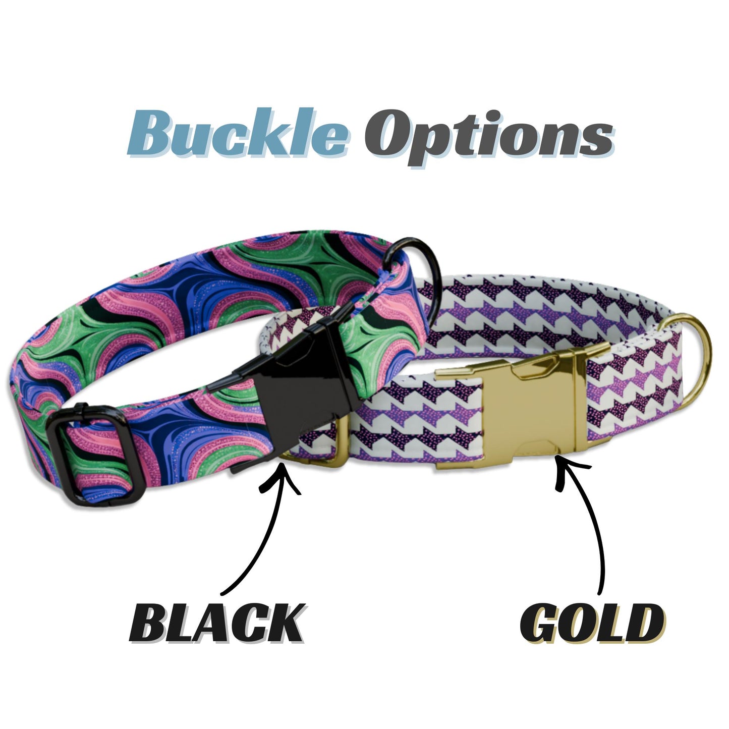 Groovy Purple Personalized Dog Collar Custom Name Retro Pattern Puppy Pet ID Tag (OG-493)