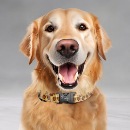 Baseball Personalized Dog Collar & Leash Set Custom Sports Collar Game Day Pet ID (OG-541)