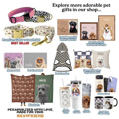 Striped Pattern Personalized Dog Collars & Leash Set